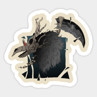 skull of dark reaper art Sticker